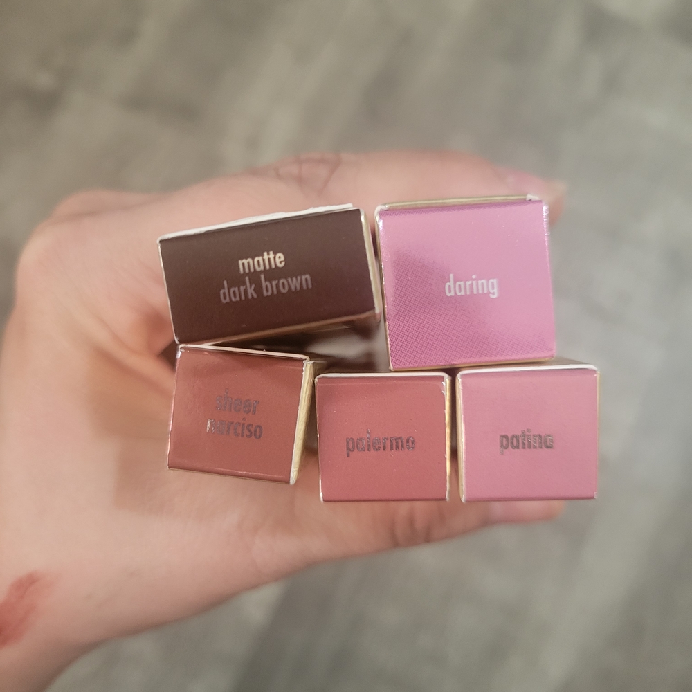 Matte Dark Brown Lipstick by [Brand]